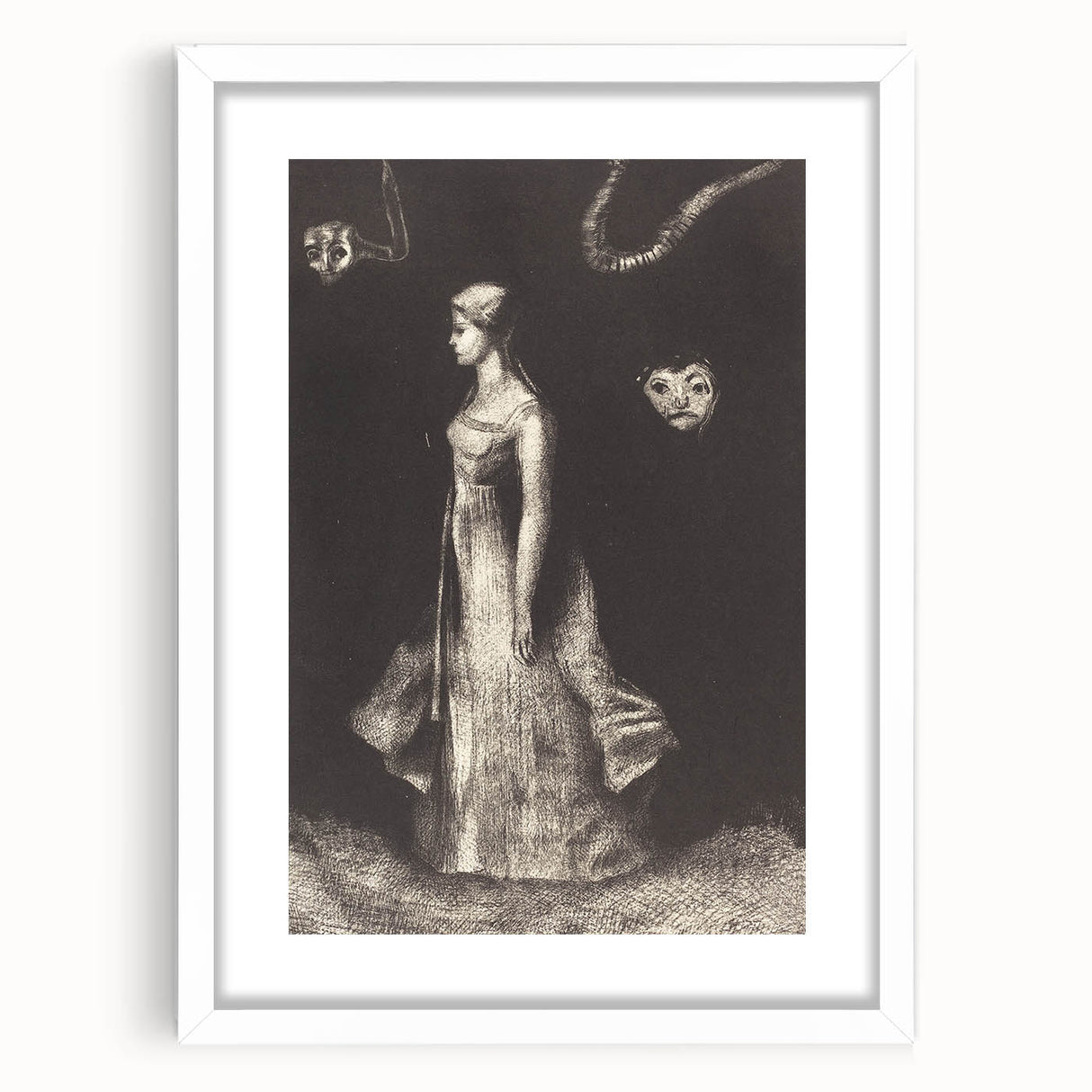 Modern Wall Art: Obsession - Dark and Surreal Monochrome Artwork