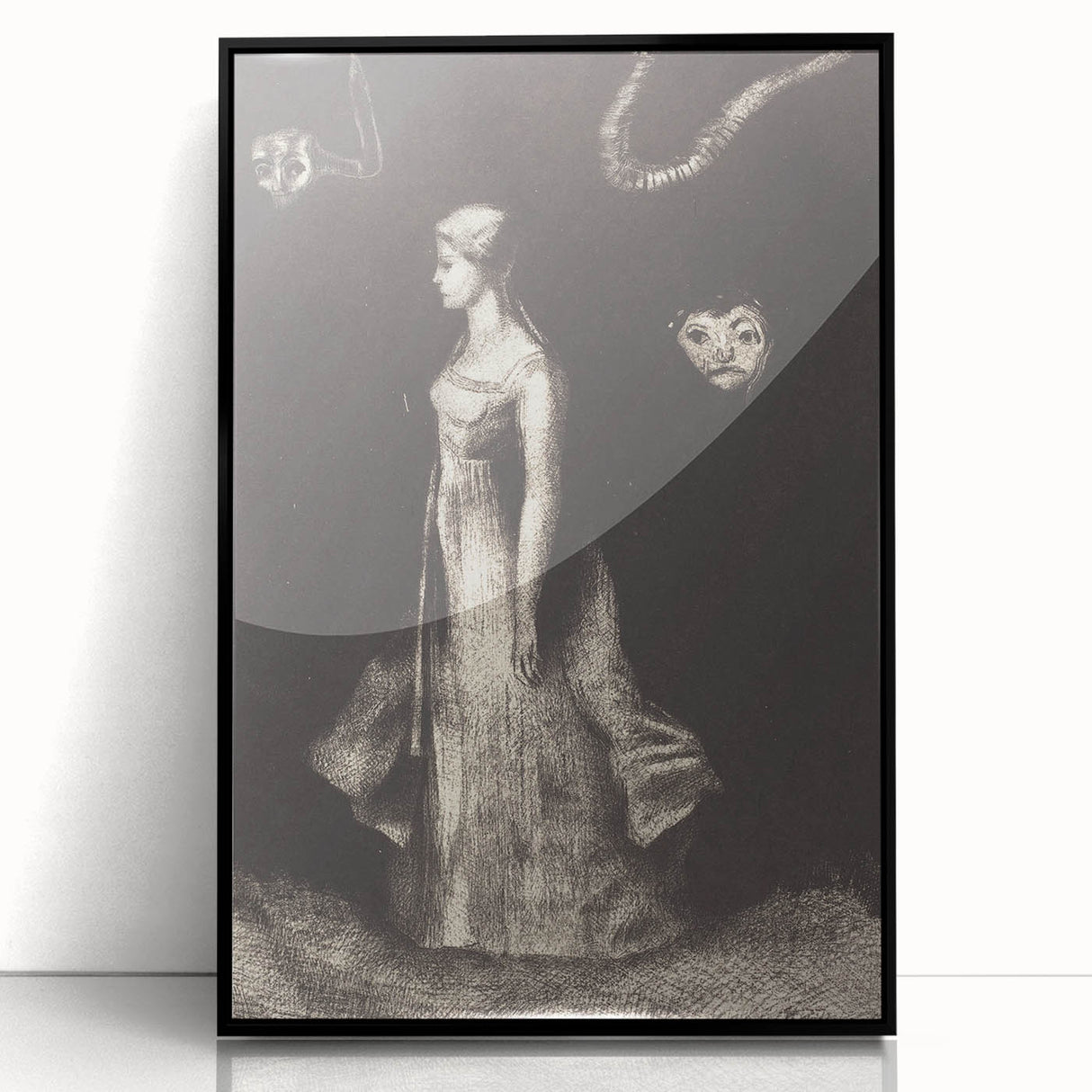 Modern Wall Art: Obsession - Dark and Surreal Monochrome Artwork