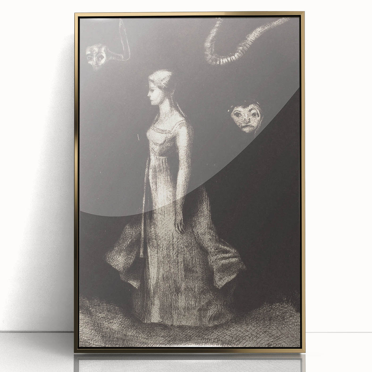 Modern Wall Art: Obsession - Dark and Surreal Monochrome Artwork