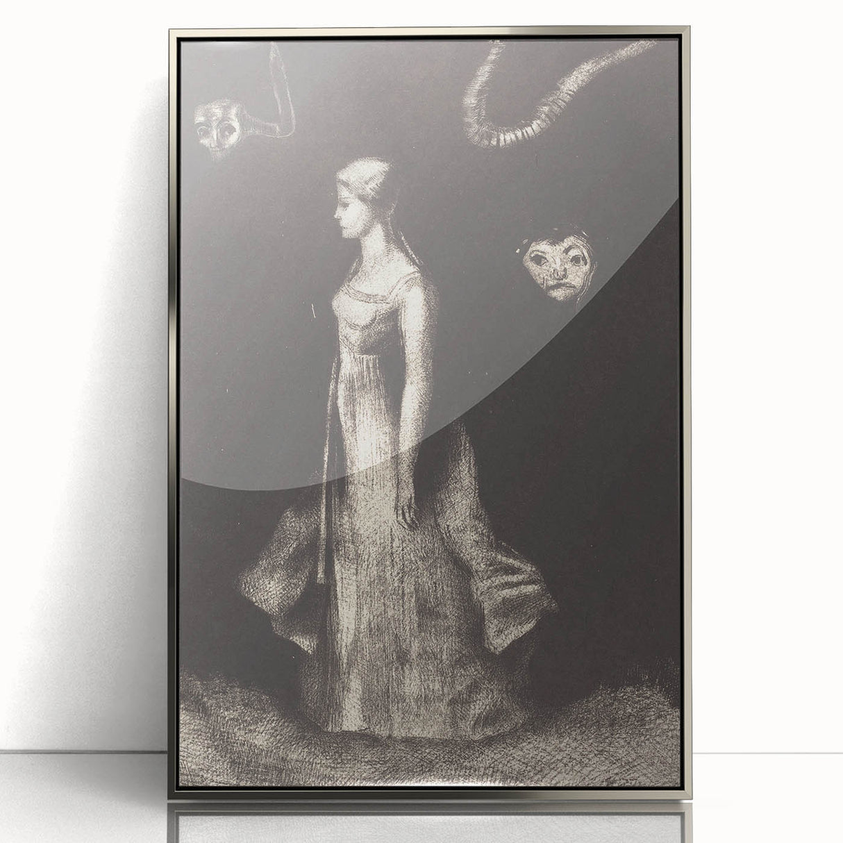Modern Wall Art: Obsession - Dark and Surreal Monochrome Artwork