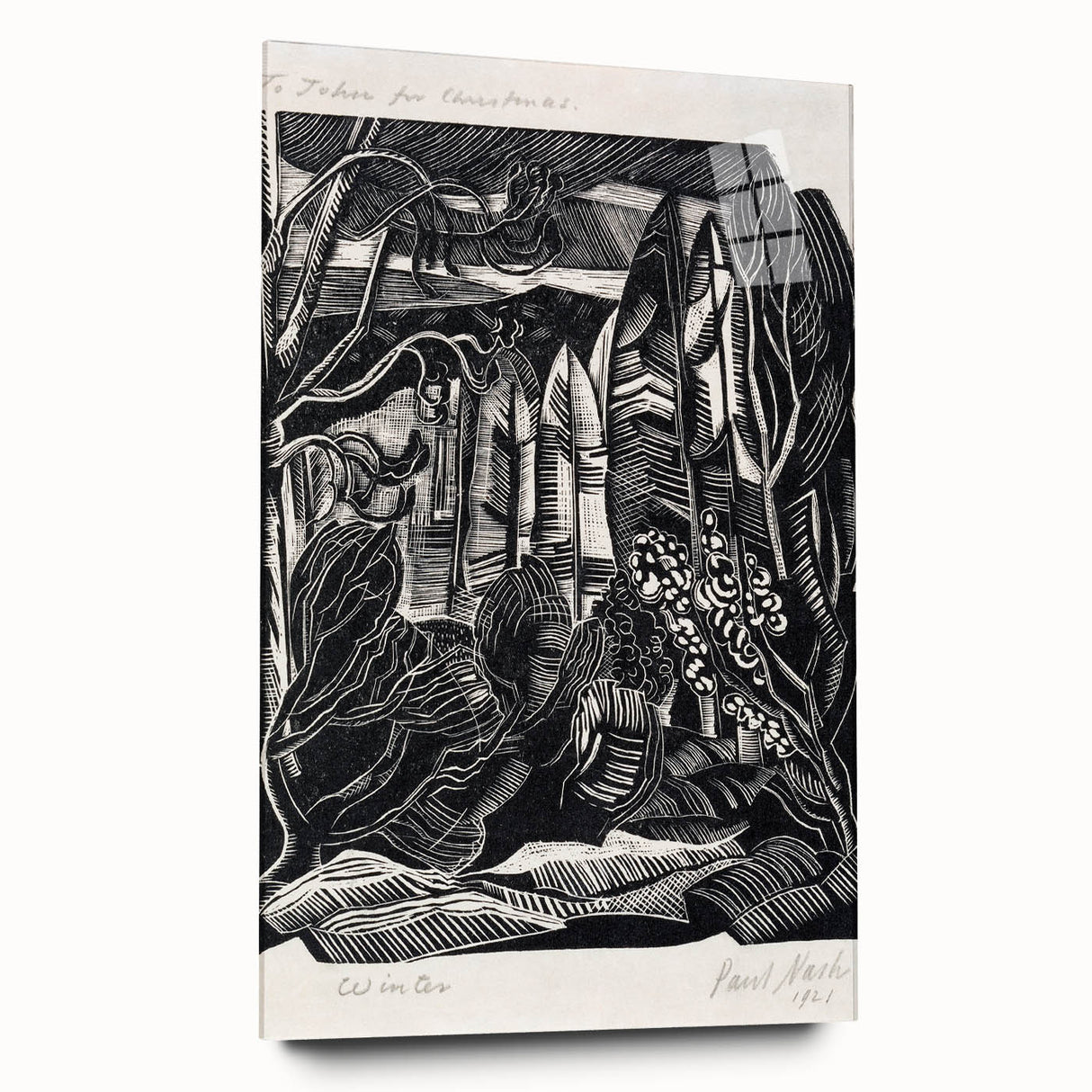 Modern Wall Art: Winter Scene - Monochrome Abstract Nature Print