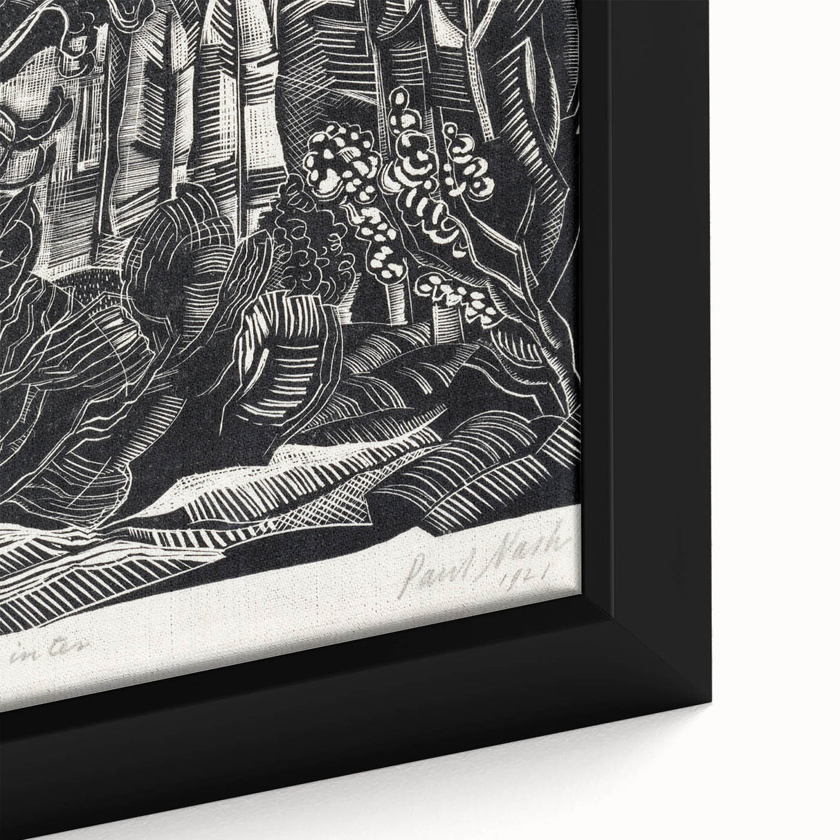 Modern Wall Art: Winter Scene - Monochrome Abstract Nature Print