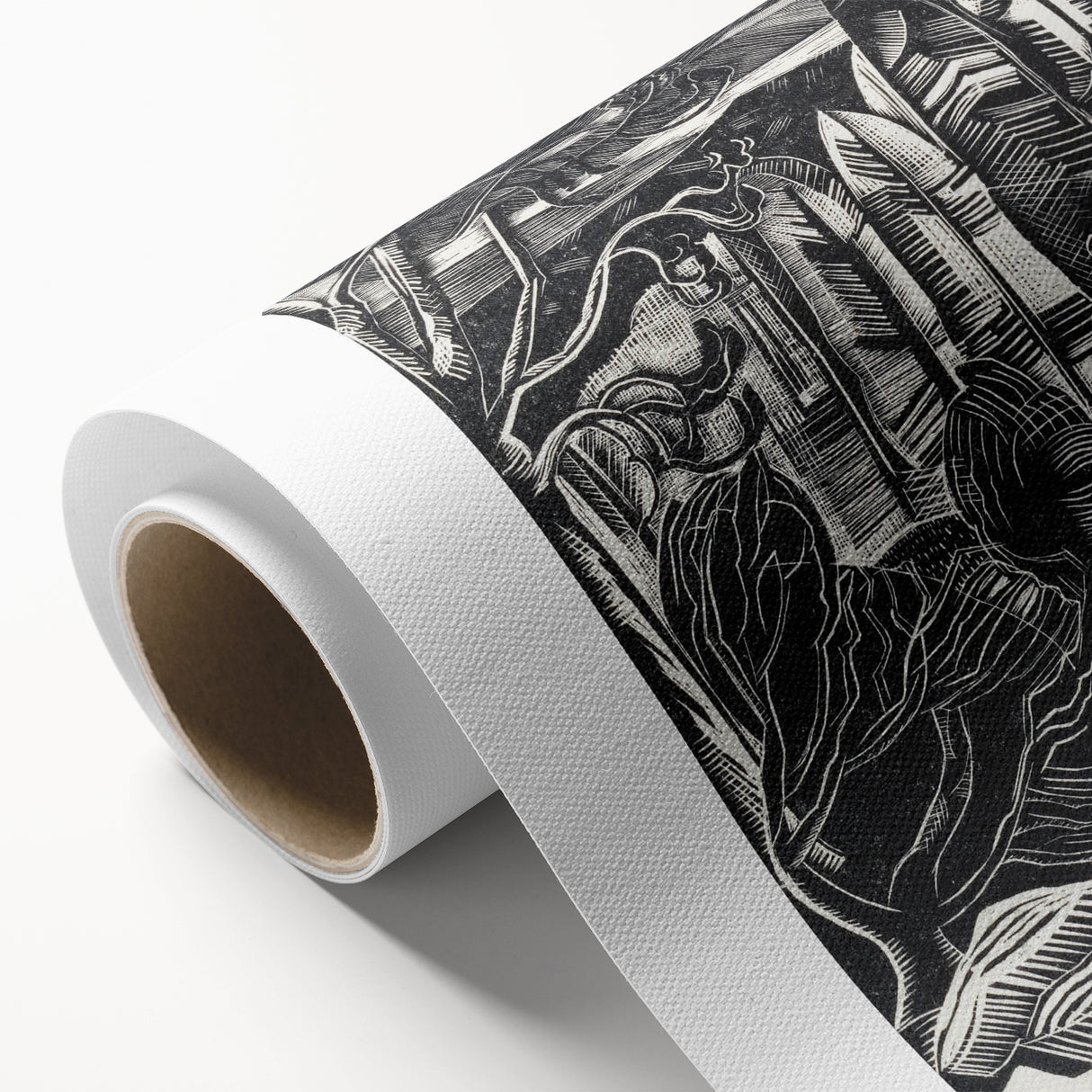 Modern Wall Art: Winter Scene - Monochrome Abstract Nature Print