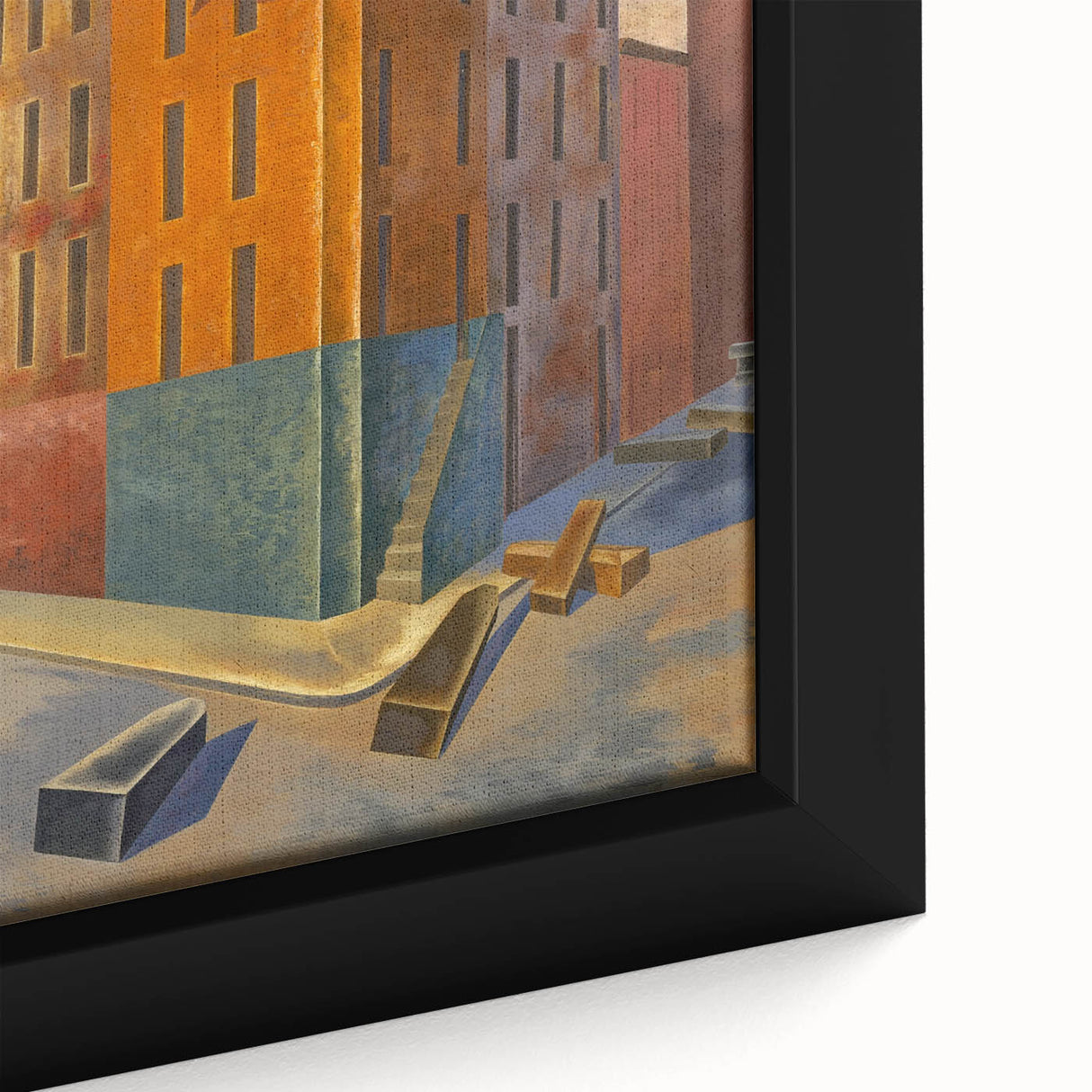 Modern Wall Art: Urban Surrealism - Bold Architectural Abstract Print