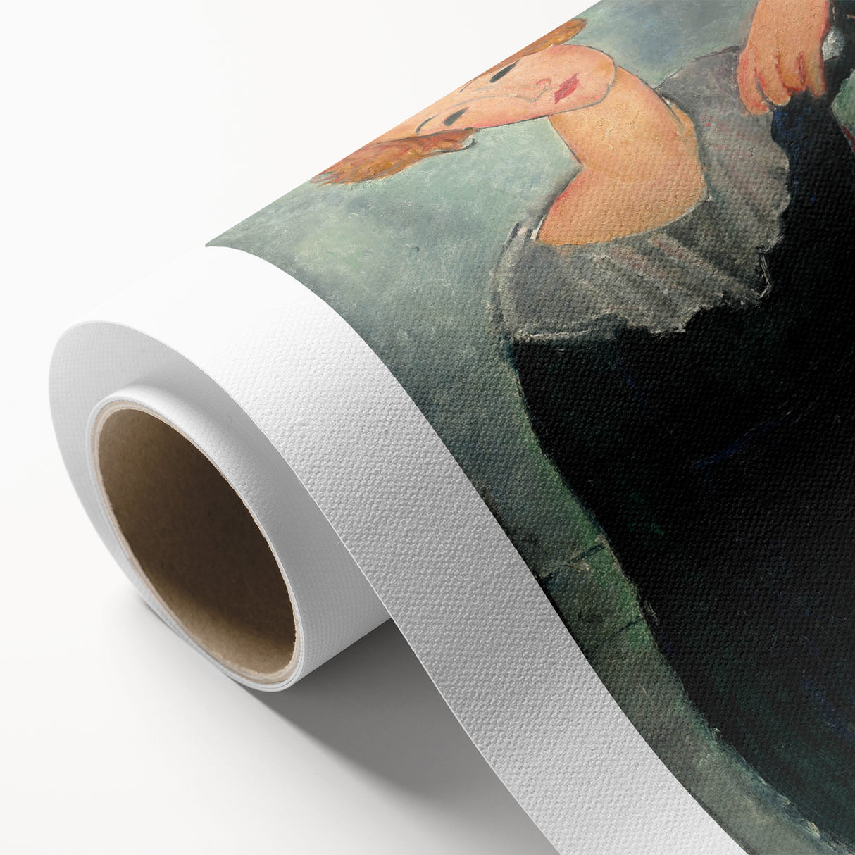 Modern Wall Art: Woman with Red Hair - Elegant Abstract Portrait