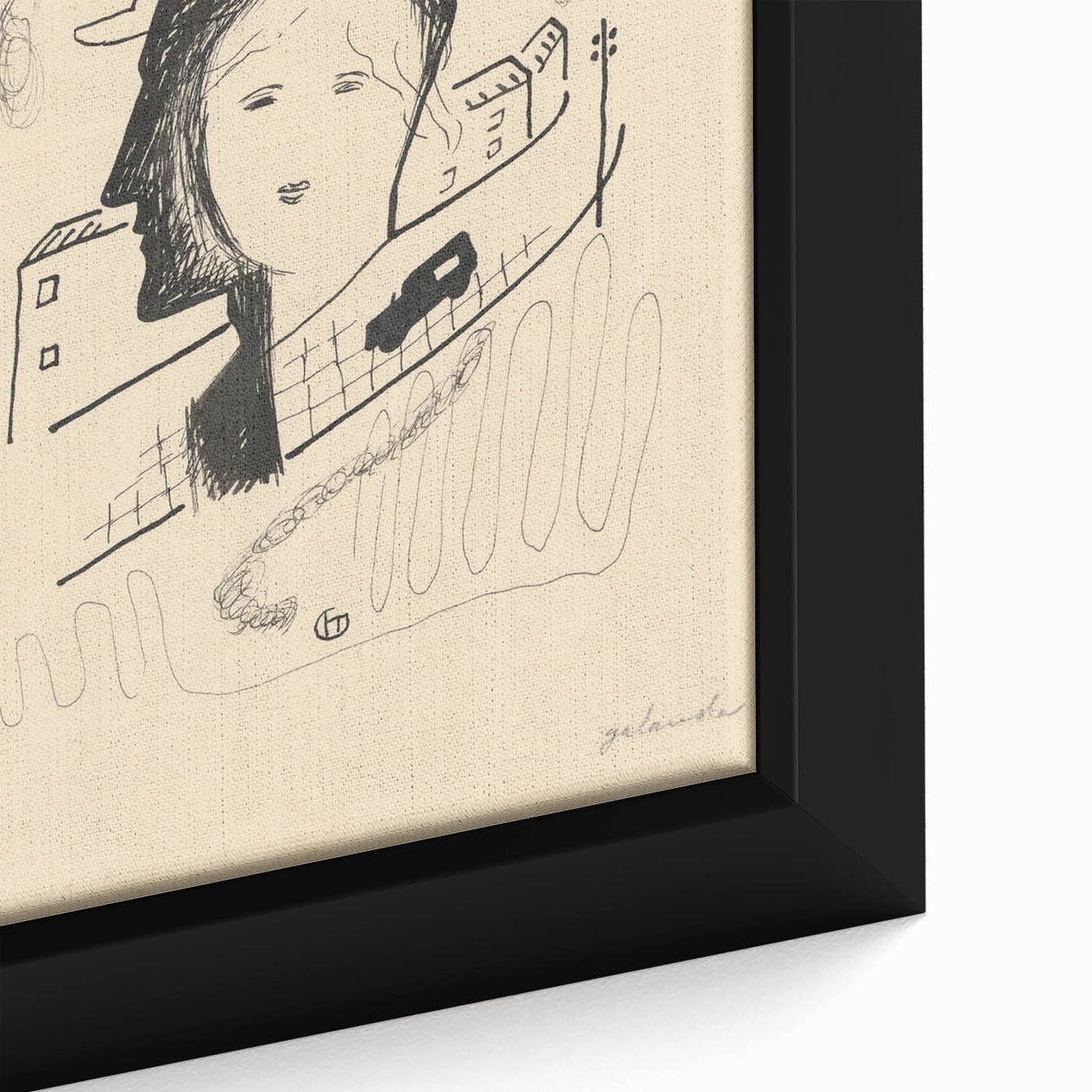 Modern Wall Art: Couple - Minimalist Abstract Line Drawing Print