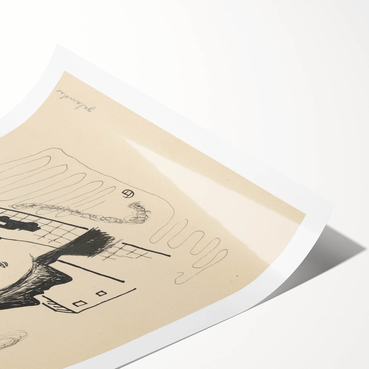 Modern Wall Art: Couple - Minimalist Abstract Line Drawing Print