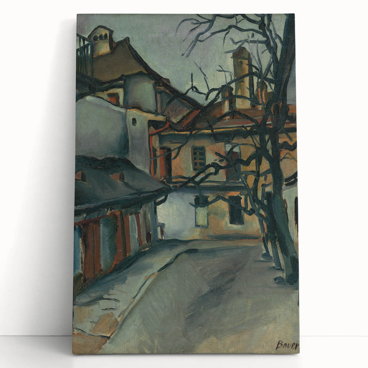 Modern Wall Art: Old Košice - Moody Architectural Landscape Print