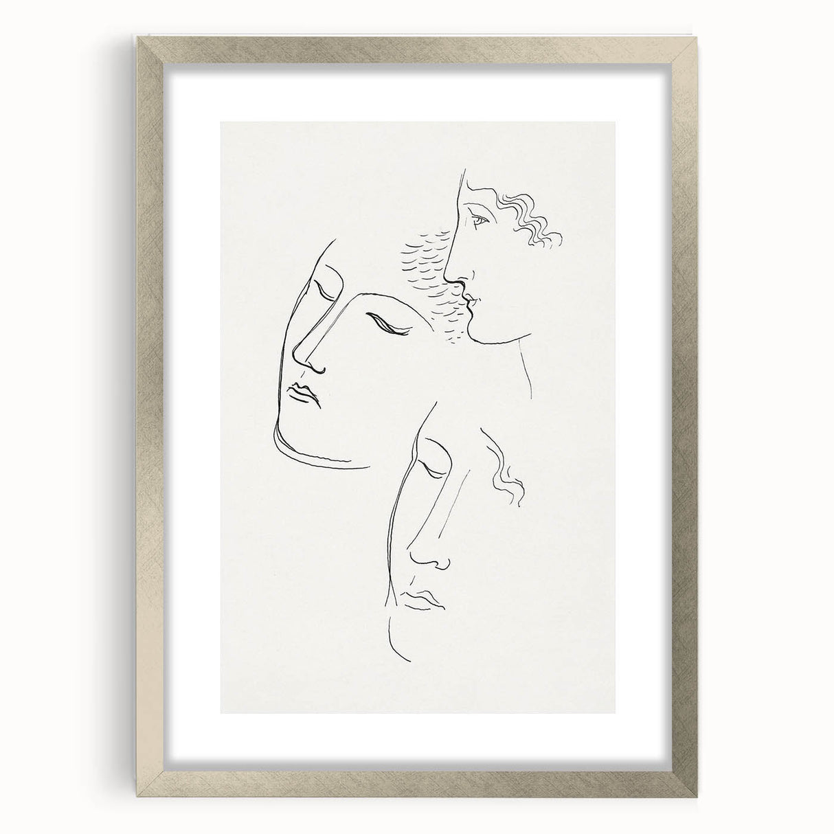 Modern Wall Art: Minimalist Sketch of Women - Elegant Line Drawing