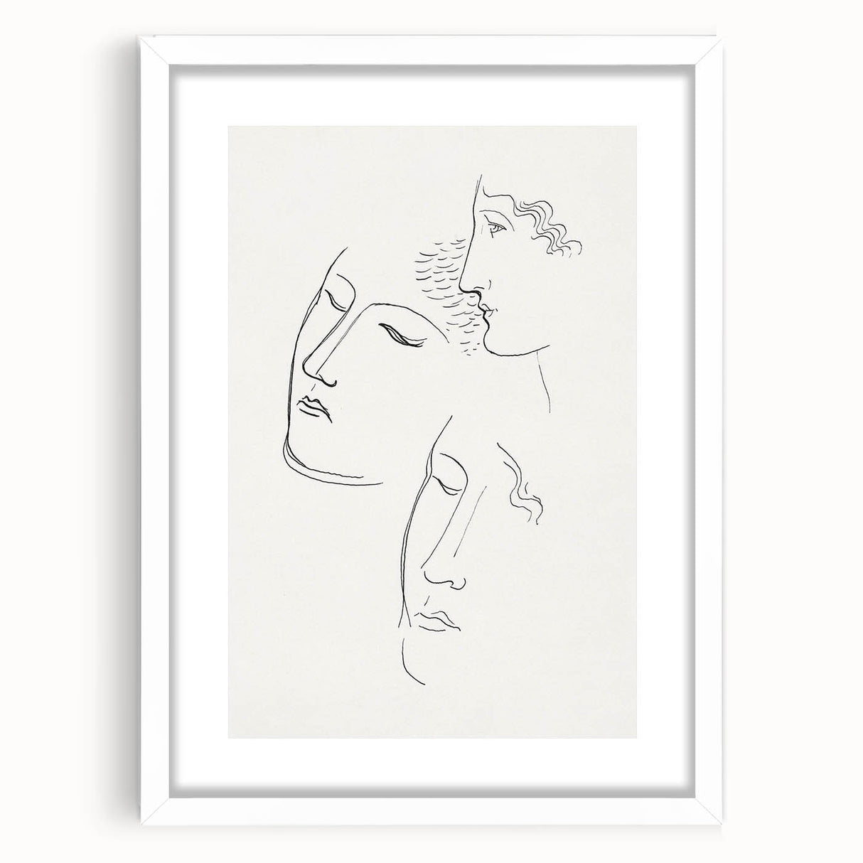 Modern Wall Art: Minimalist Sketch of Women - Elegant Line Drawing