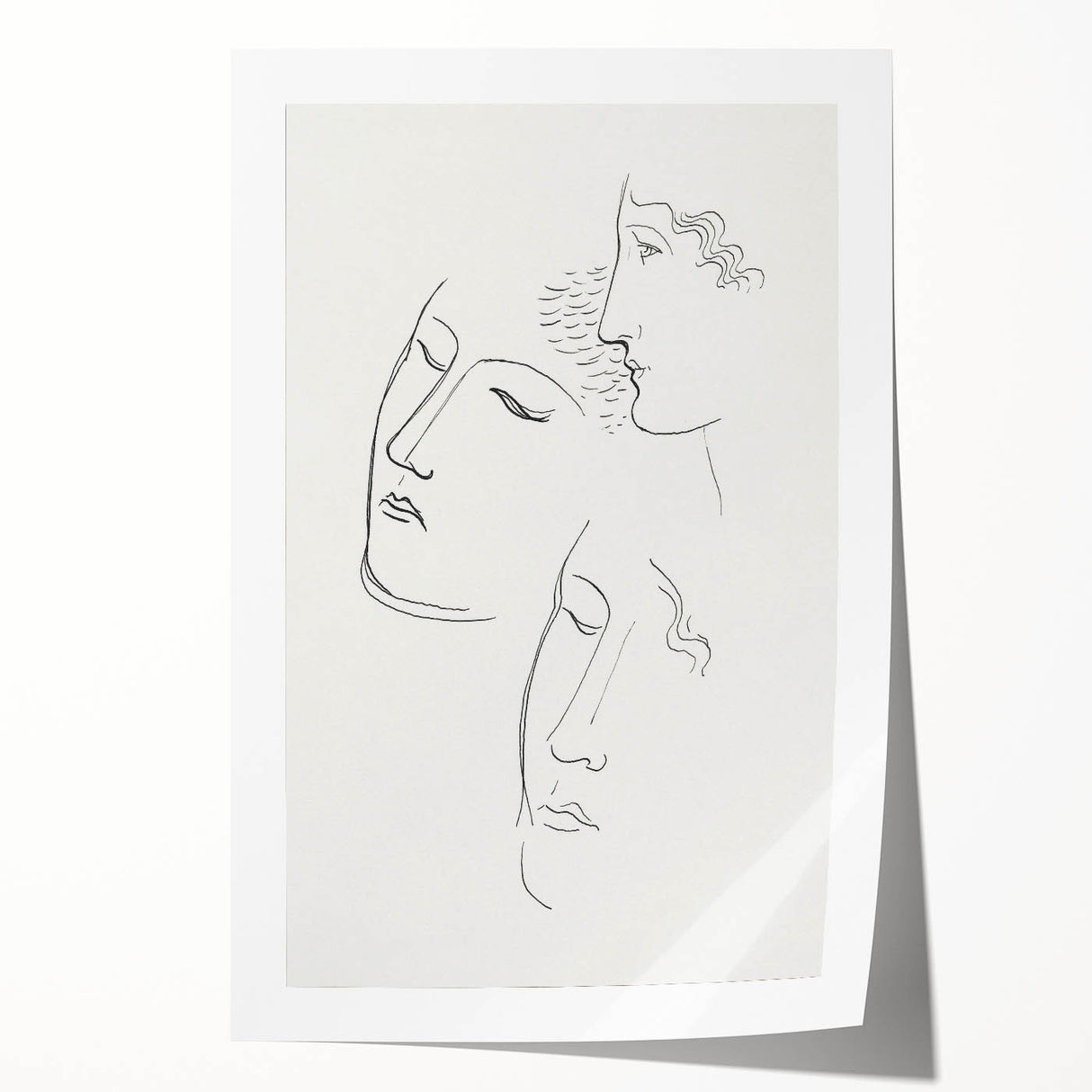 Modern Wall Art: Minimalist Sketch of Women - Elegant Line Drawing