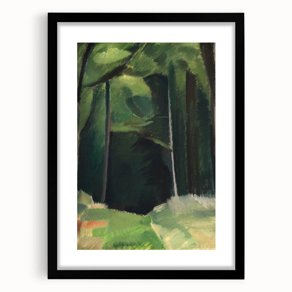 Abstract Modern Art – Bold Lines and Colors on Framed Canvas