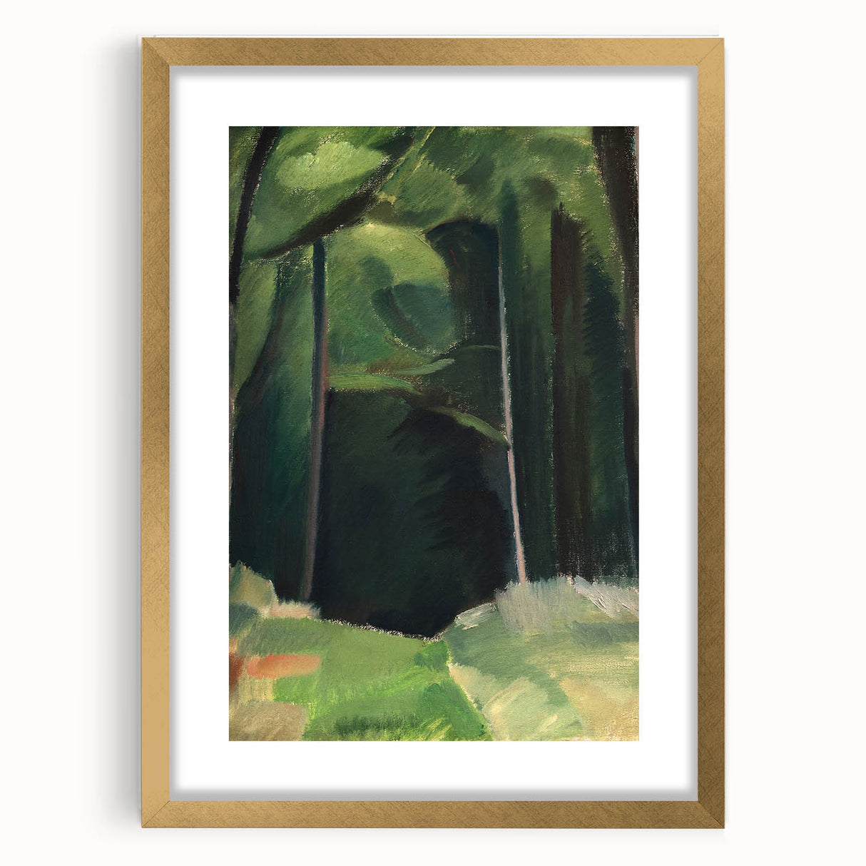 Abstract Modern Art – Bold Lines and Colors on Framed Canvas