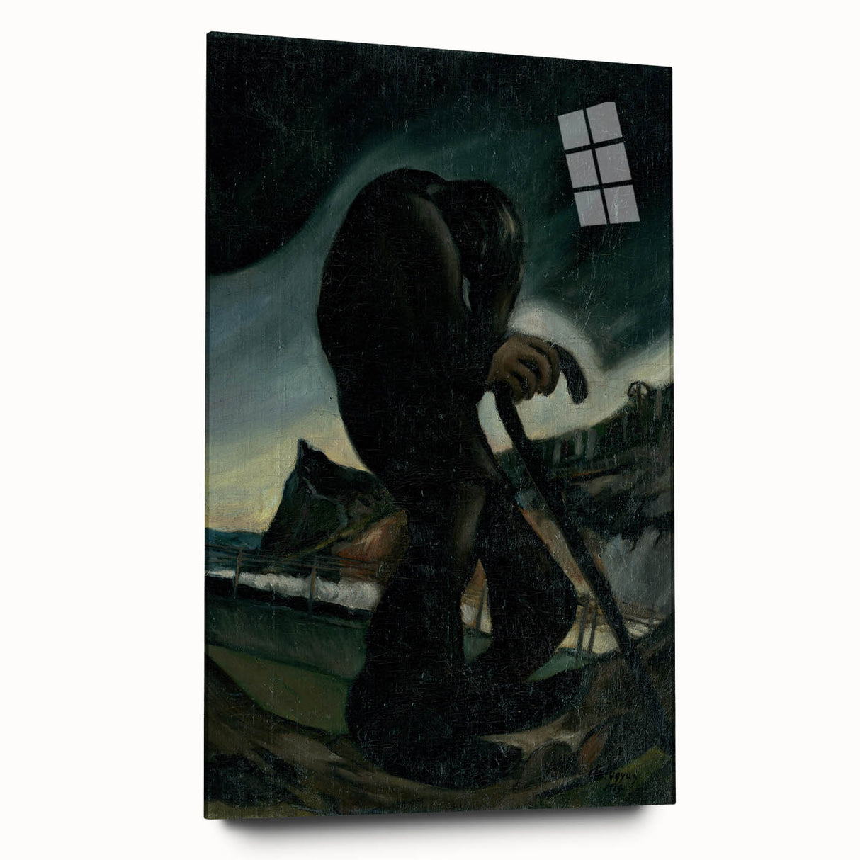 Modern Abstract Art – Geometric Lines on Rolled Canvas