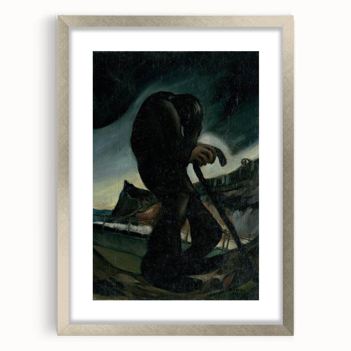 Modern Abstract Art – Geometric Lines on Rolled Canvas