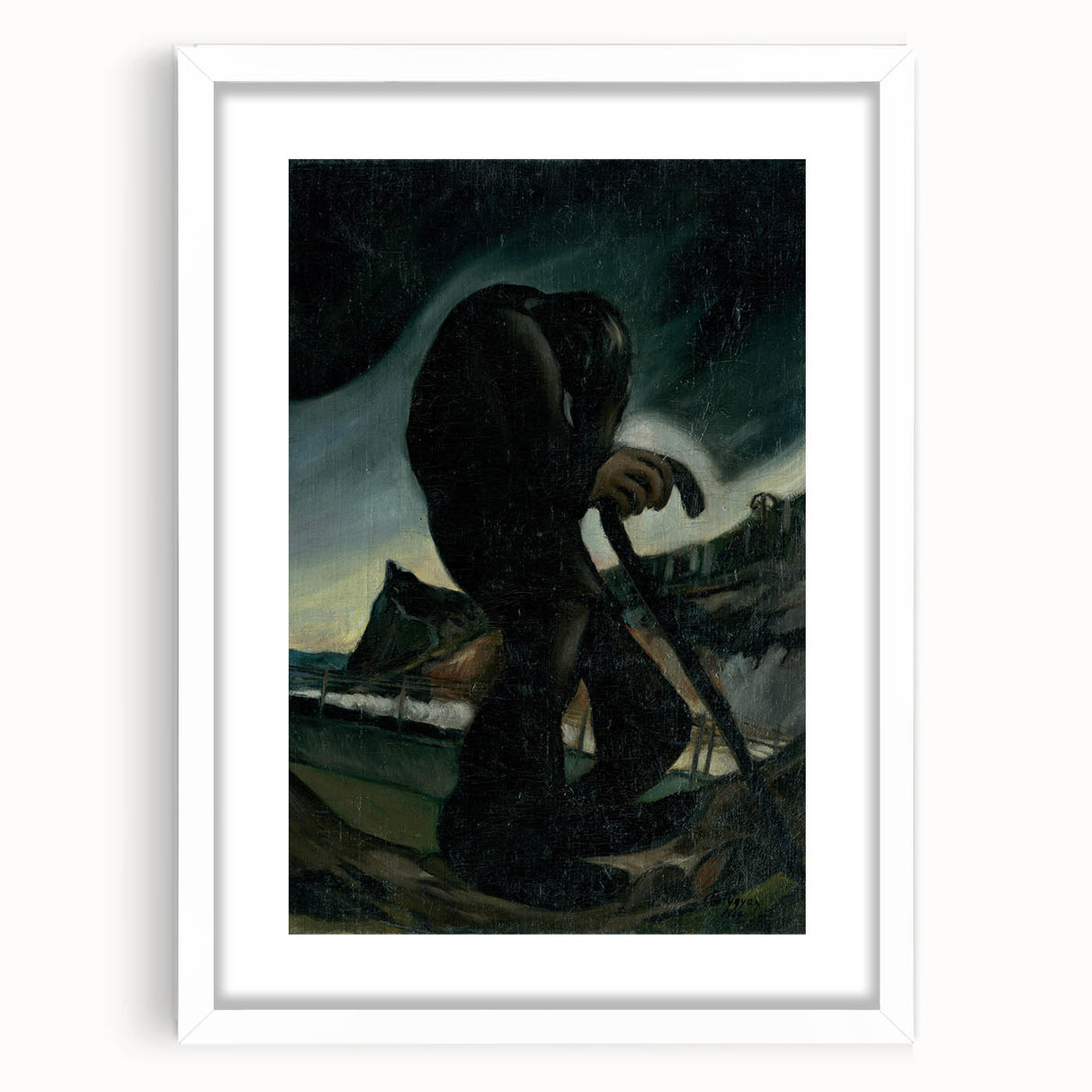 Modern Abstract Art – Geometric Lines on Rolled Canvas