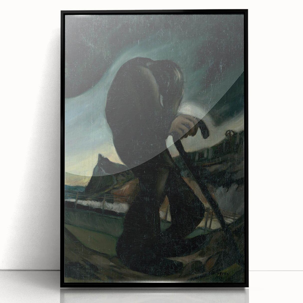 Modern Abstract Art – Geometric Lines on Rolled Canvas