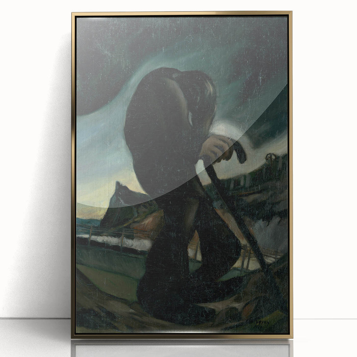 Modern Abstract Art – Geometric Lines on Rolled Canvas