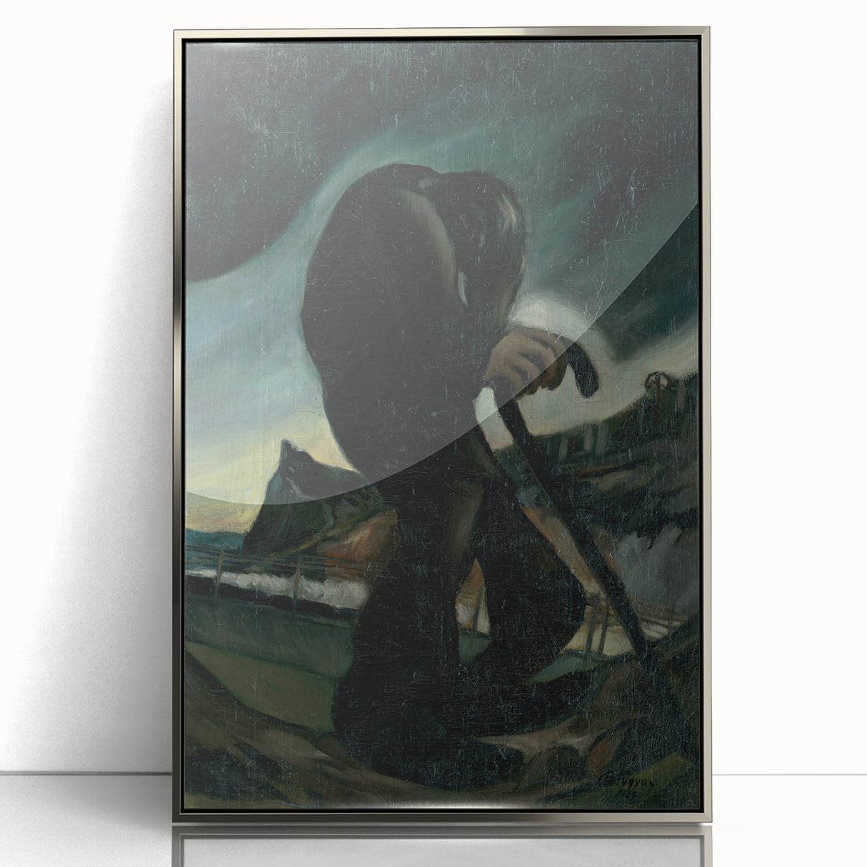 Modern Abstract Art – Geometric Lines on Rolled Canvas