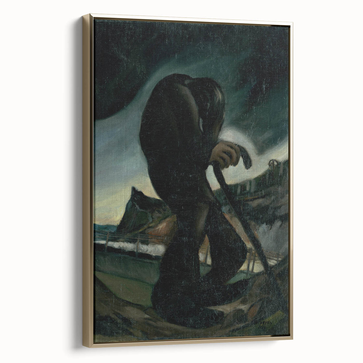 Modern Abstract Art – Geometric Lines on Rolled Canvas