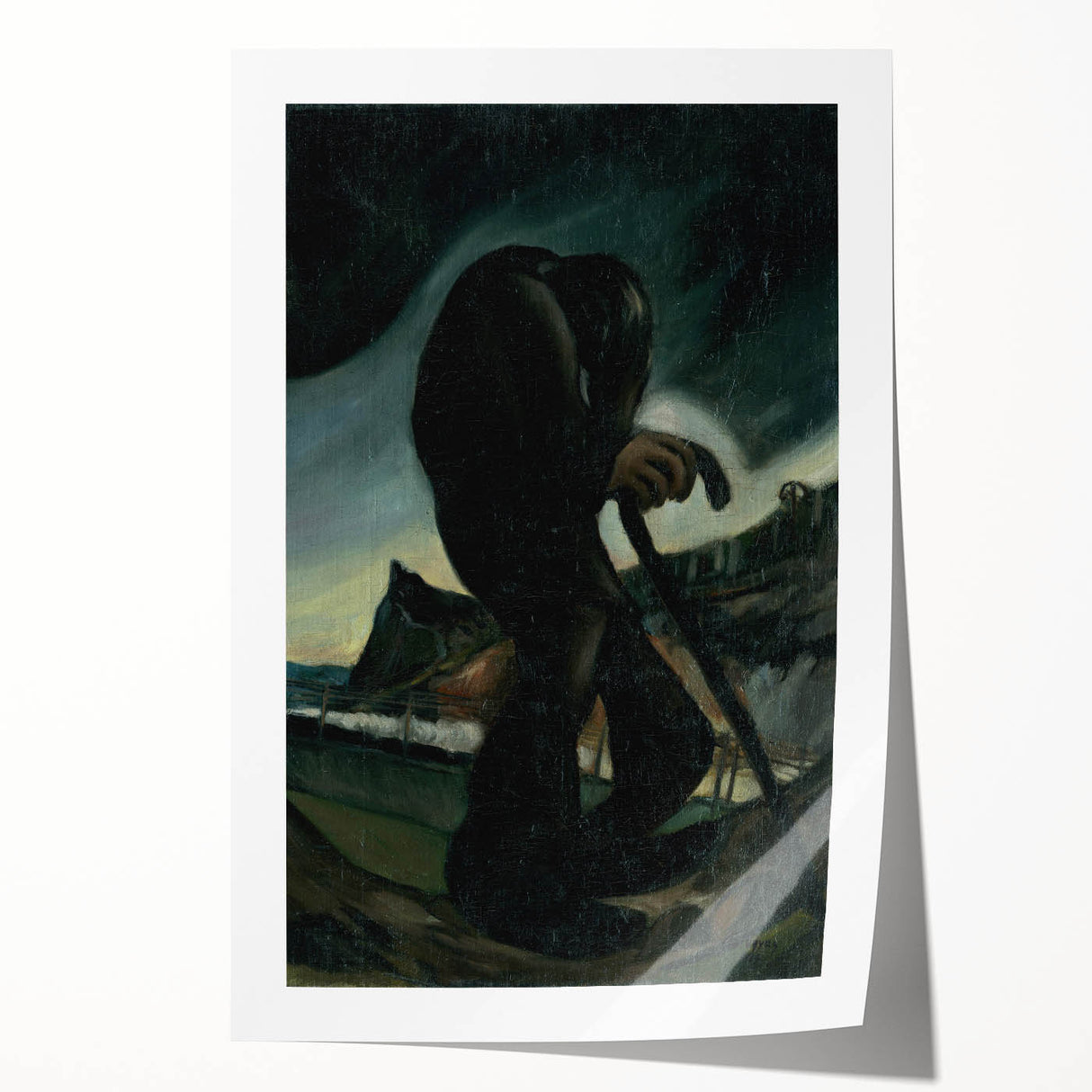 Modern Abstract Art – Geometric Lines on Rolled Canvas