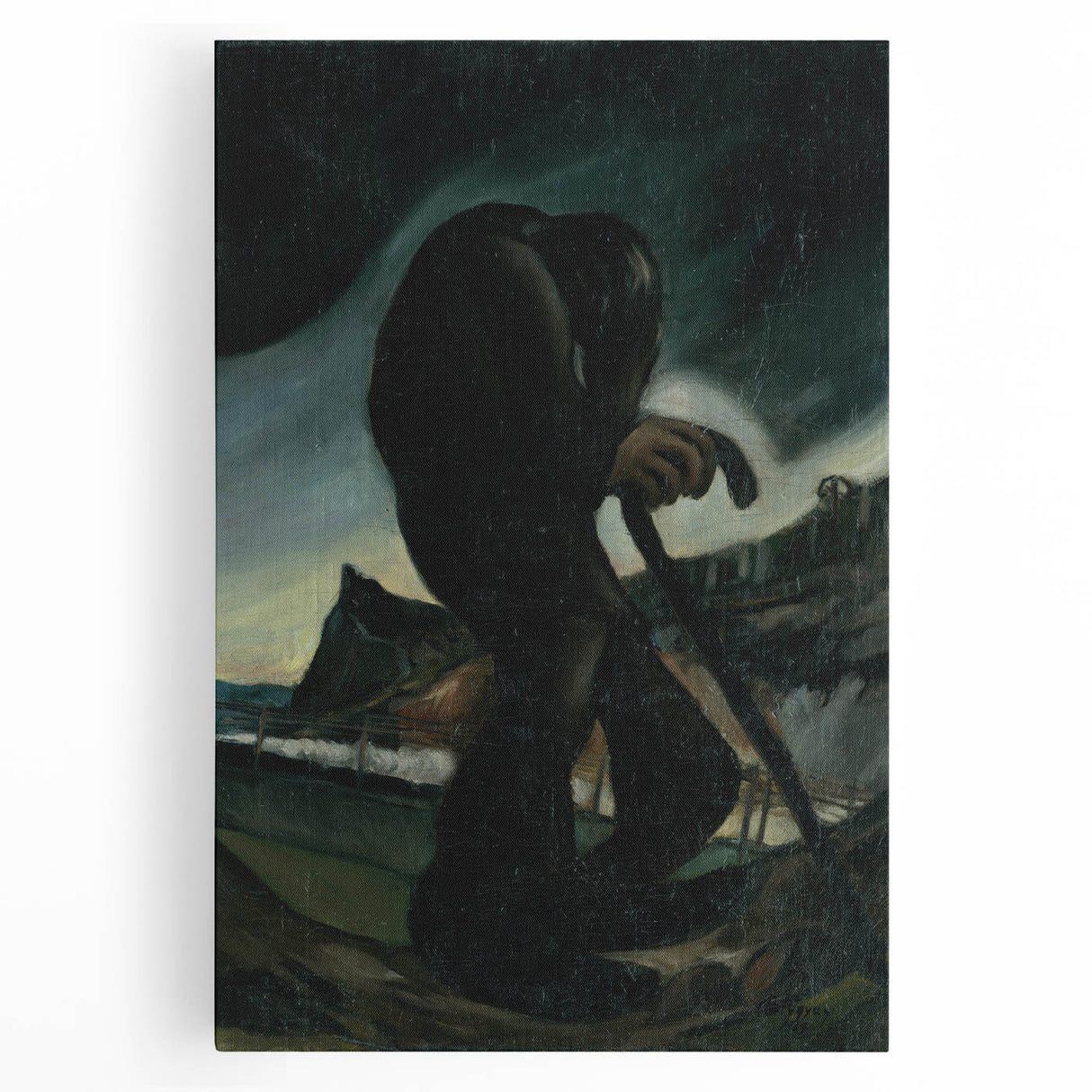 Modern Abstract Art – Geometric Lines on Rolled Canvas