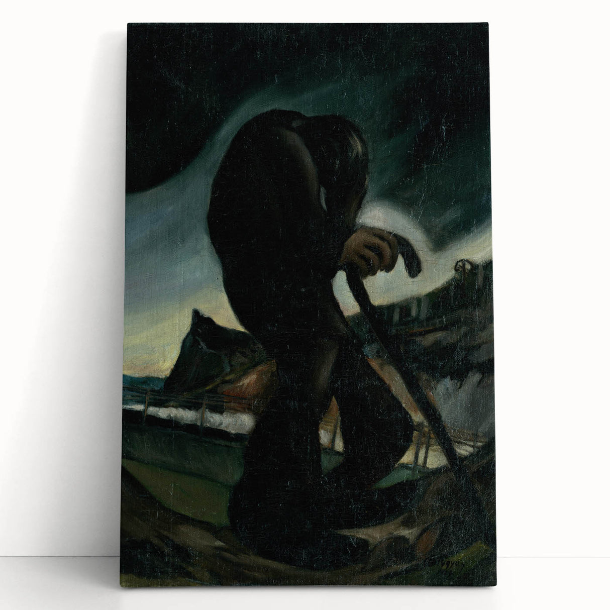 Modern Abstract Art – Geometric Lines on Rolled Canvas