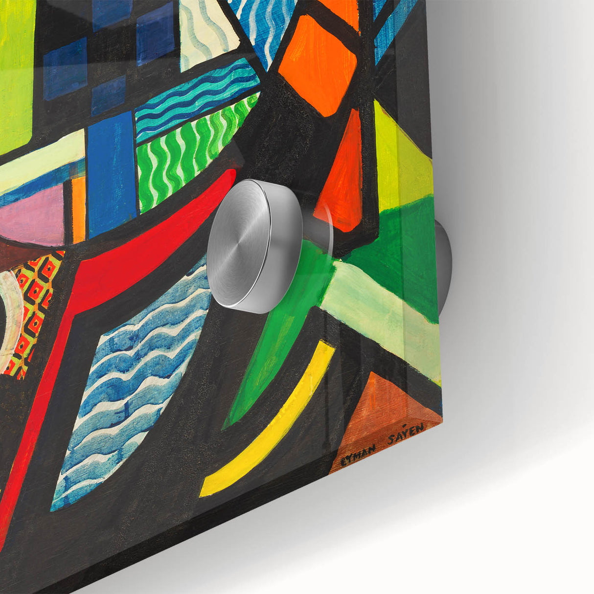 Contemporary Art Prints – Abstract Colorful Shapes on Stretched Canvas