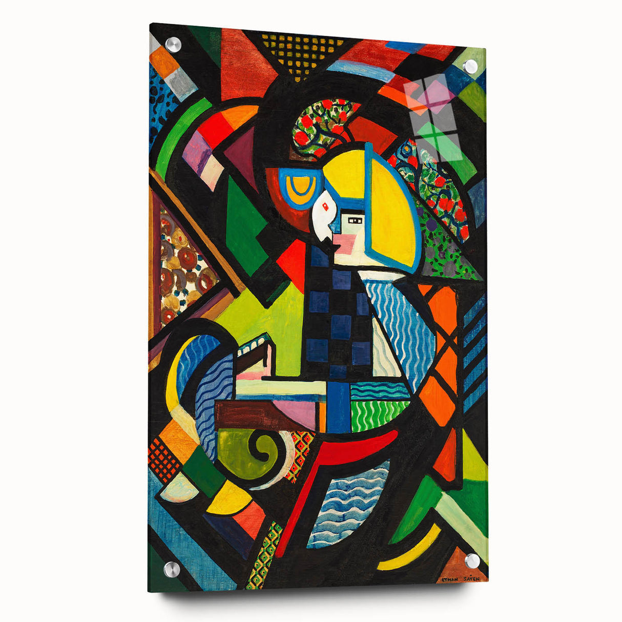 Contemporary Art Prints – Abstract Colorful Shapes on Stretched Canvas