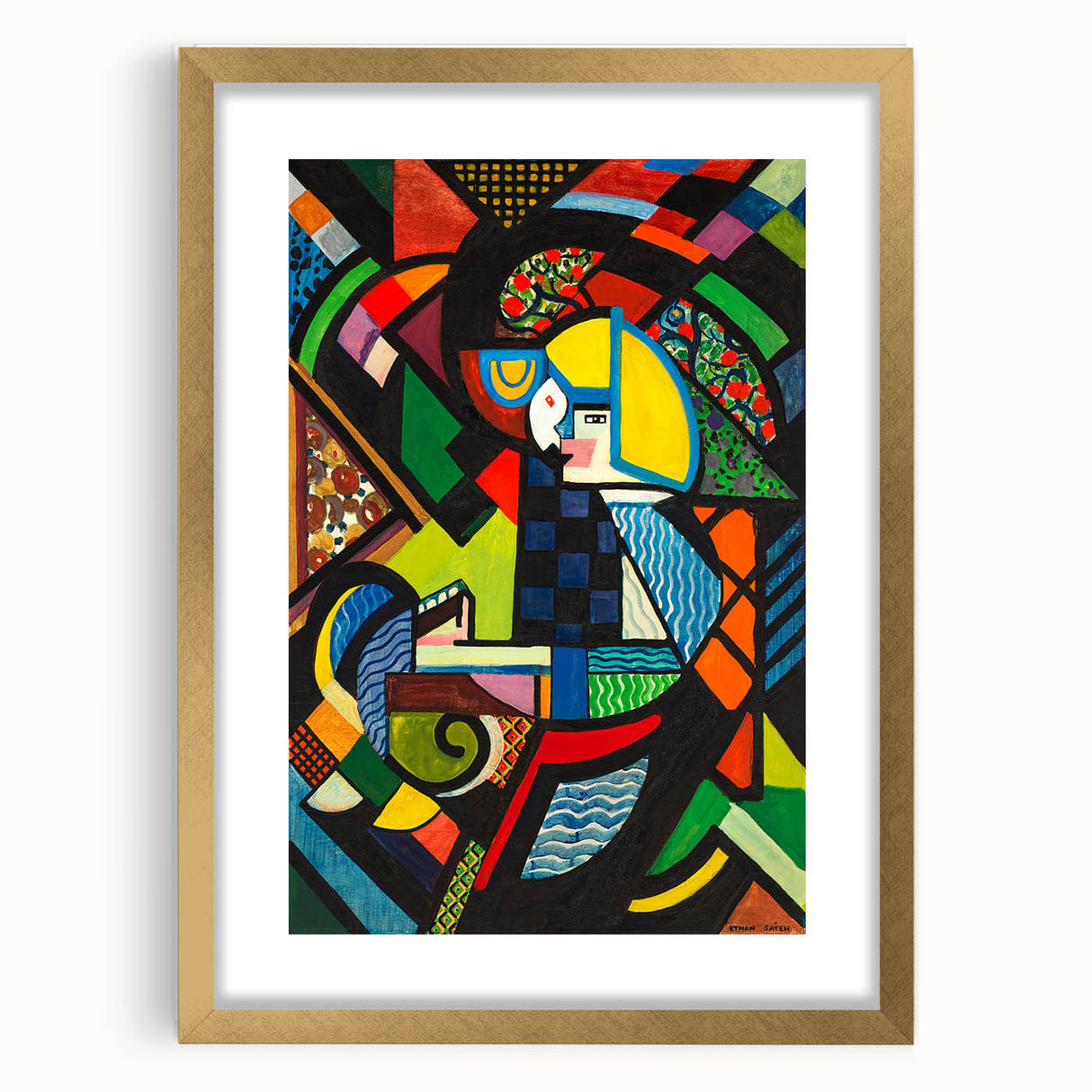 Contemporary Art Prints – Abstract Colorful Shapes on Stretched Canvas
