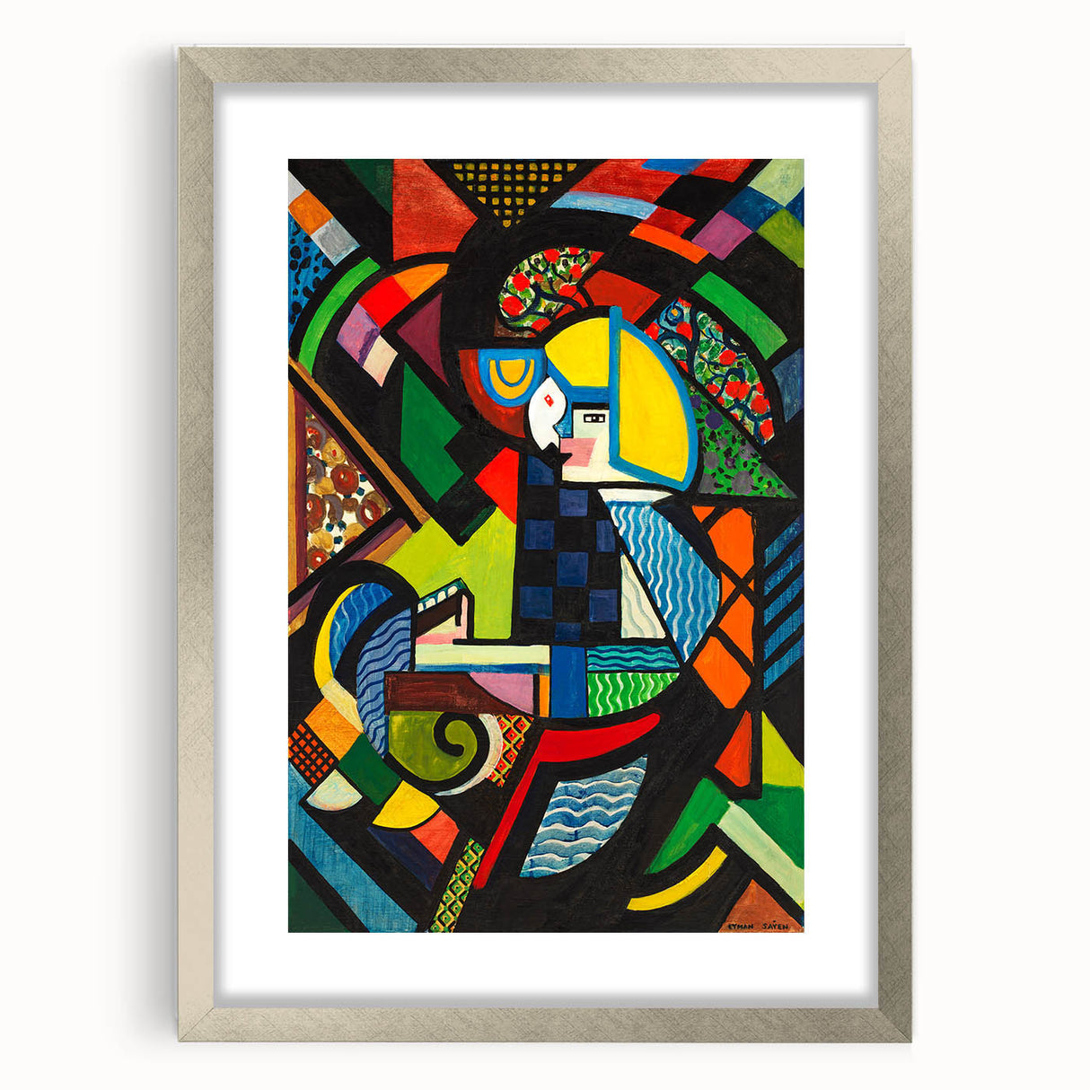 Contemporary Art Prints – Abstract Colorful Shapes on Stretched Canvas