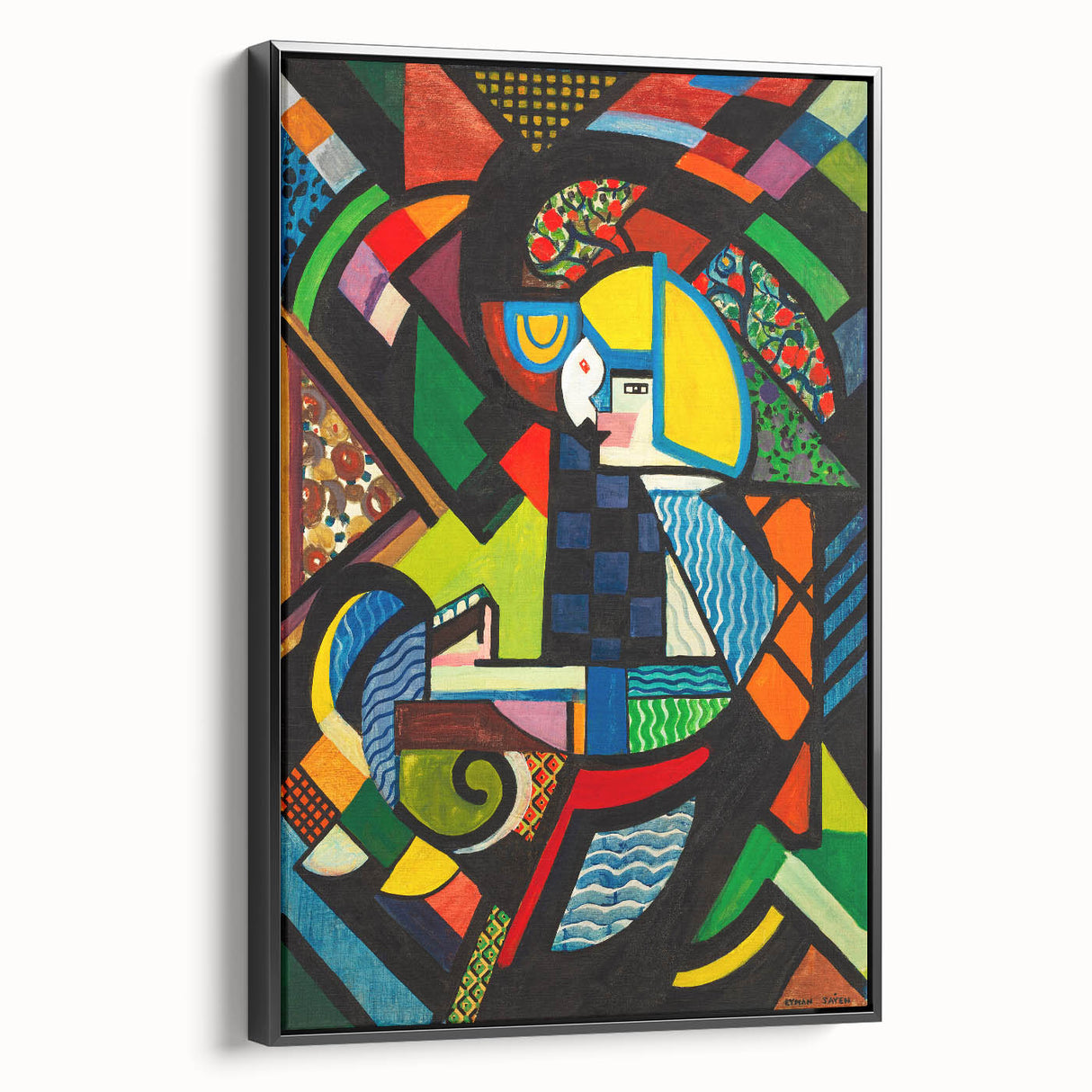 Contemporary Art Prints – Abstract Colorful Shapes on Stretched Canvas