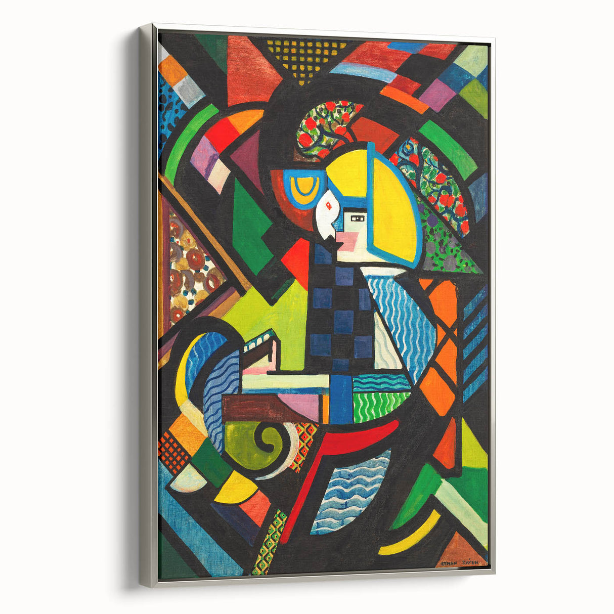 Contemporary Art Prints – Abstract Colorful Shapes on Stretched Canvas