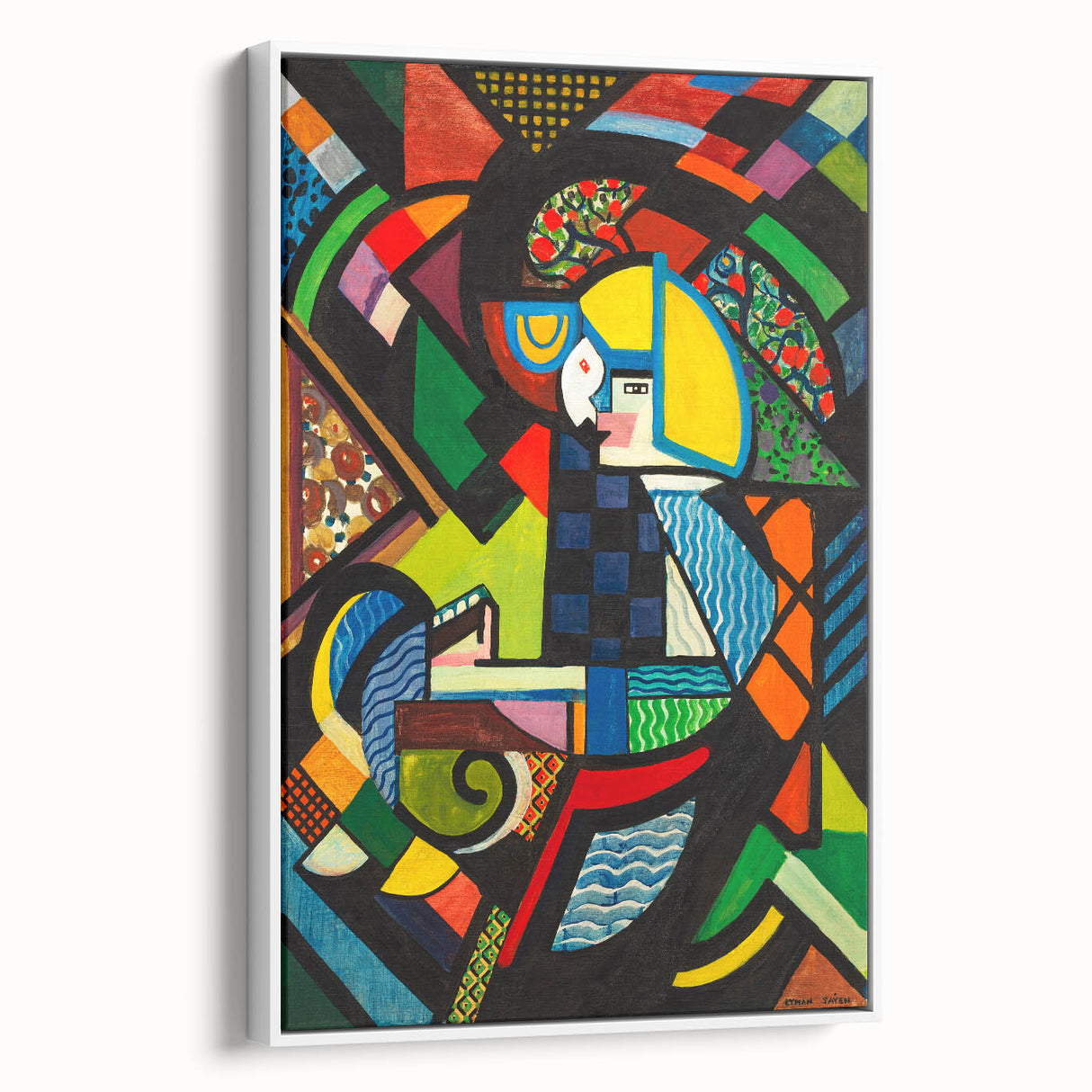 Contemporary Art Prints – Abstract Colorful Shapes on Stretched Canvas