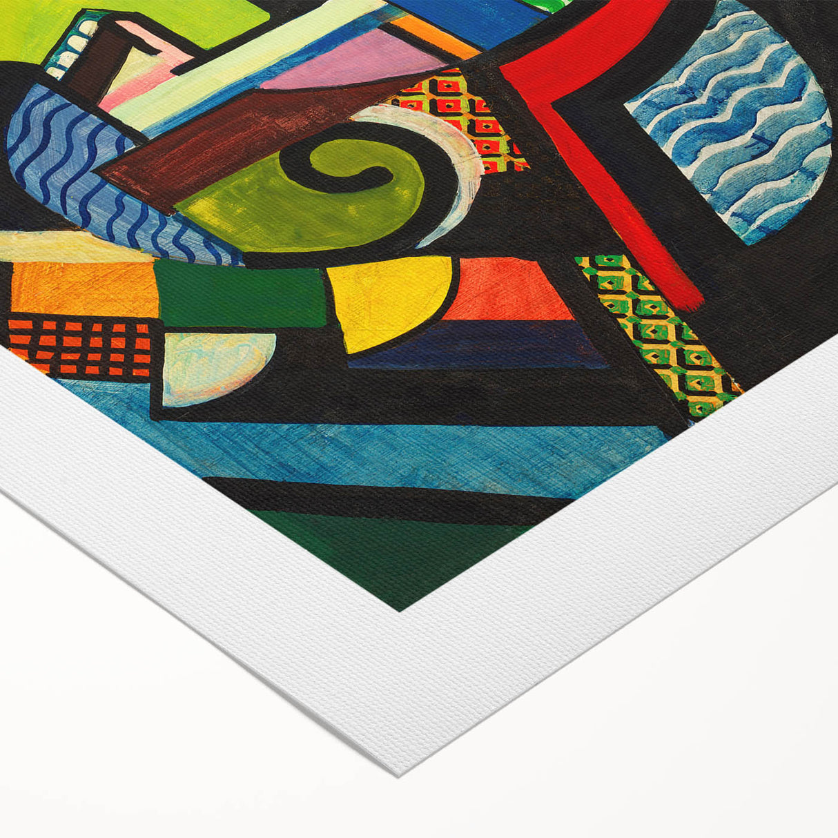 Contemporary Art Prints – Abstract Colorful Shapes on Stretched Canvas