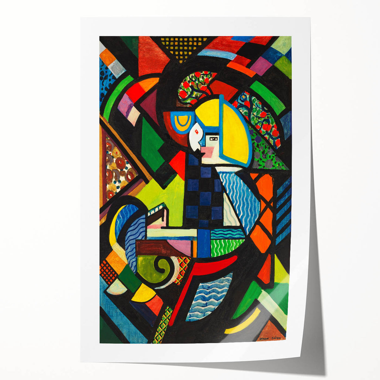 Contemporary Art Prints – Abstract Colorful Shapes on Stretched Canvas