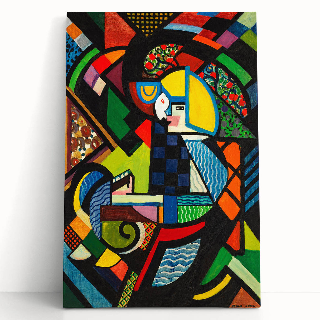 Contemporary Art Prints – Abstract Colorful Shapes on Stretched Canvas