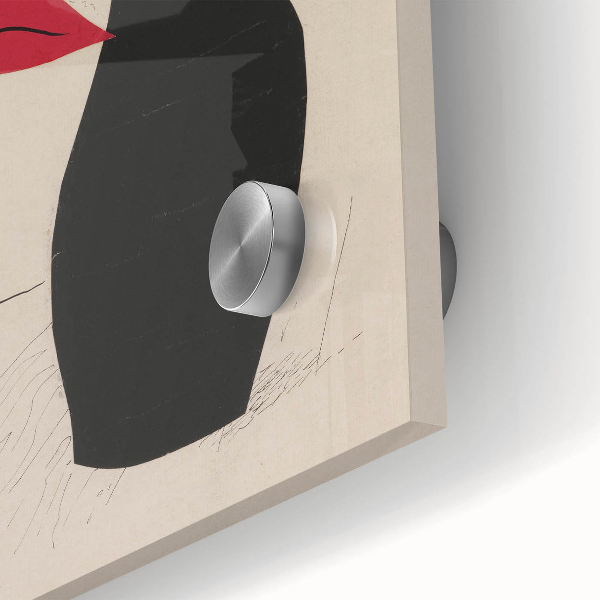 Abstract Modern Art – Minimalist Woman Illustration on Framed Print