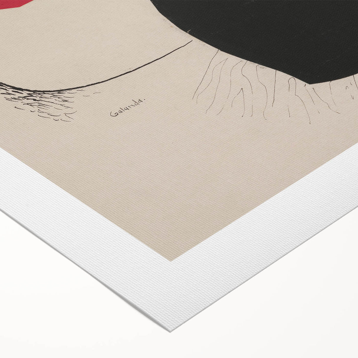 Abstract Modern Art – Minimalist Woman Illustration on Framed Print