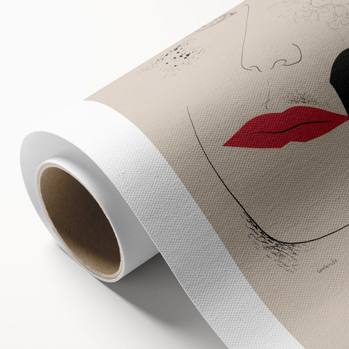 Abstract Modern Art – Minimalist Woman Illustration on Framed Print