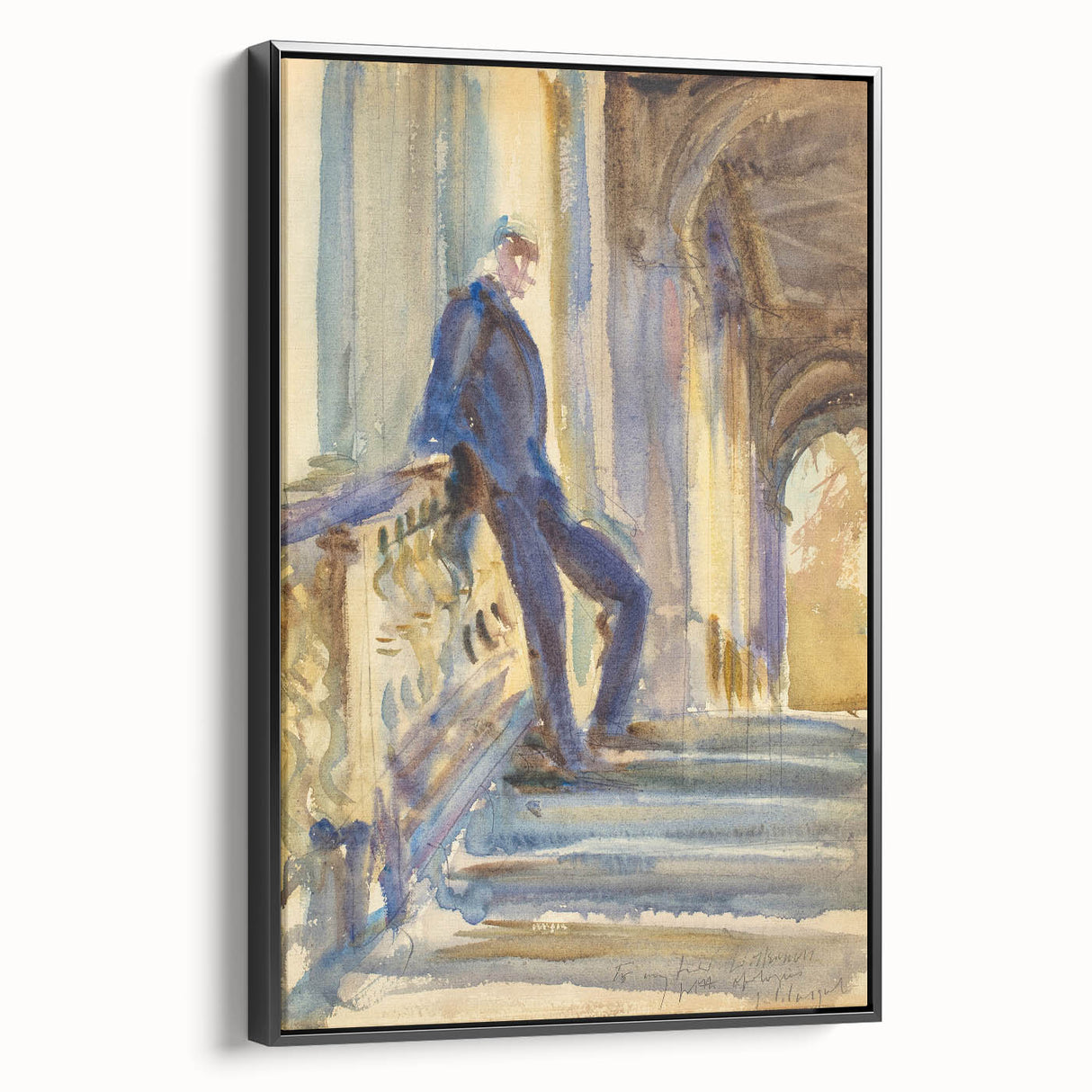 Romanticism Art: Sir Neville Wilkinson by Sargent Canvas Print