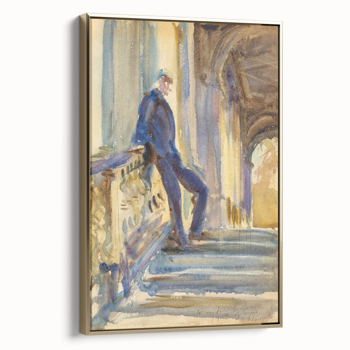 Romanticism Art: Sir Neville Wilkinson by Sargent Canvas Print