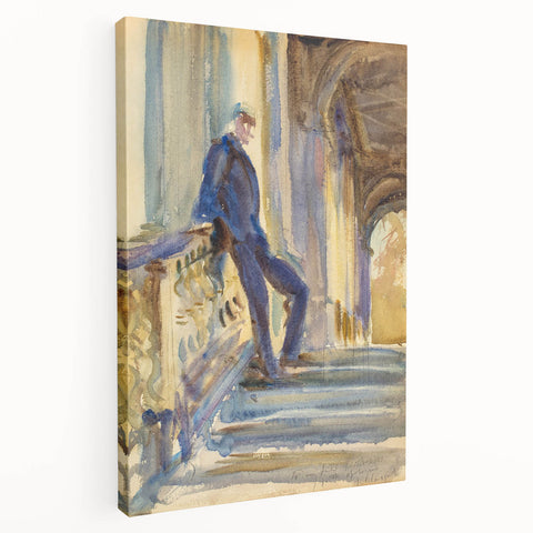 Romanticism Art: Sir Neville Wilkinson by Sargent Canvas Print