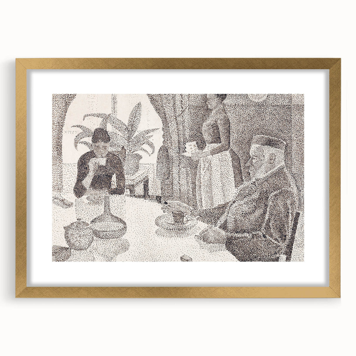 Modern Wall Art - Abstract Dining Room Scene by Paul Signac