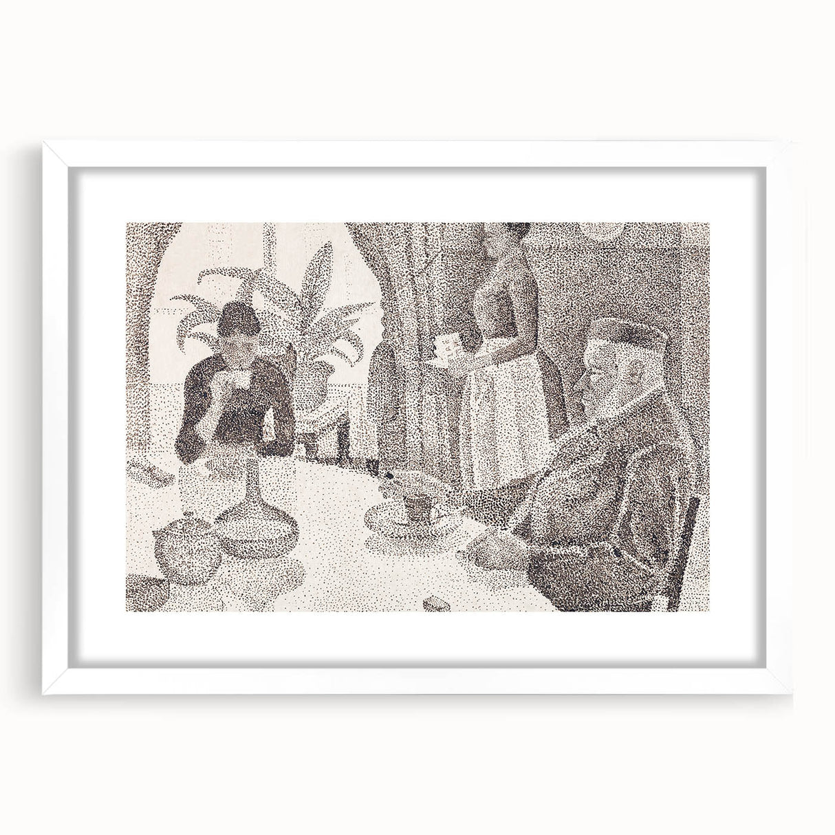 Modern Wall Art - Abstract Dining Room Scene by Paul Signac
