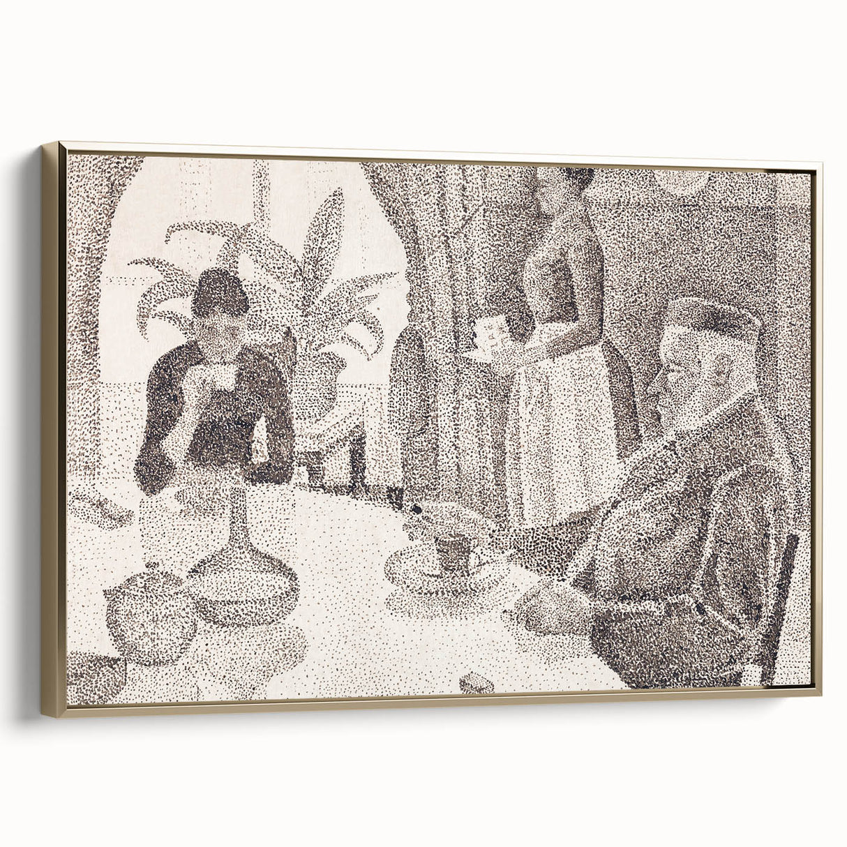 Modern Wall Art - Abstract Dining Room Scene by Paul Signac