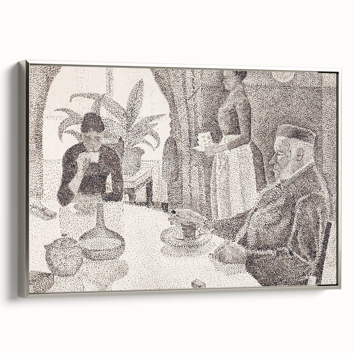 Modern Wall Art - Abstract Dining Room Scene by Paul Signac