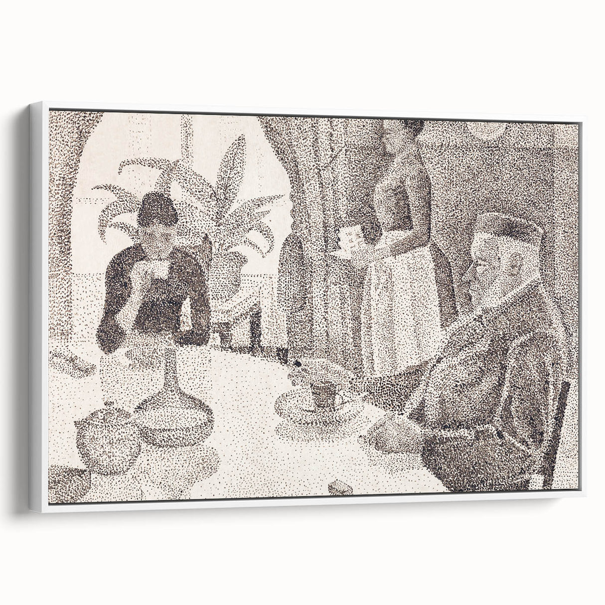 Modern Wall Art - Abstract Dining Room Scene by Paul Signac