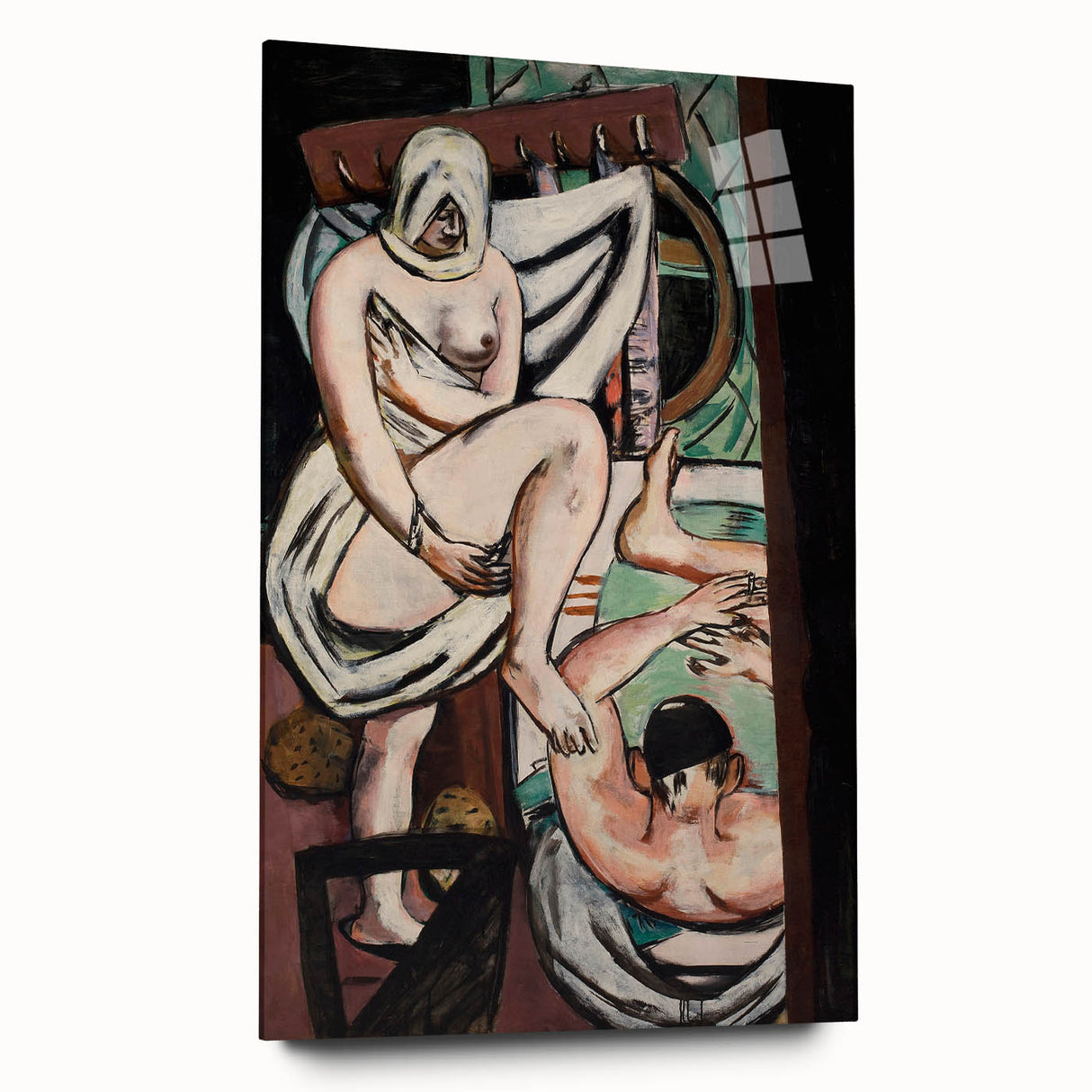 Modern Abstract Art – Organic Flow on Framed Acrylic Glass