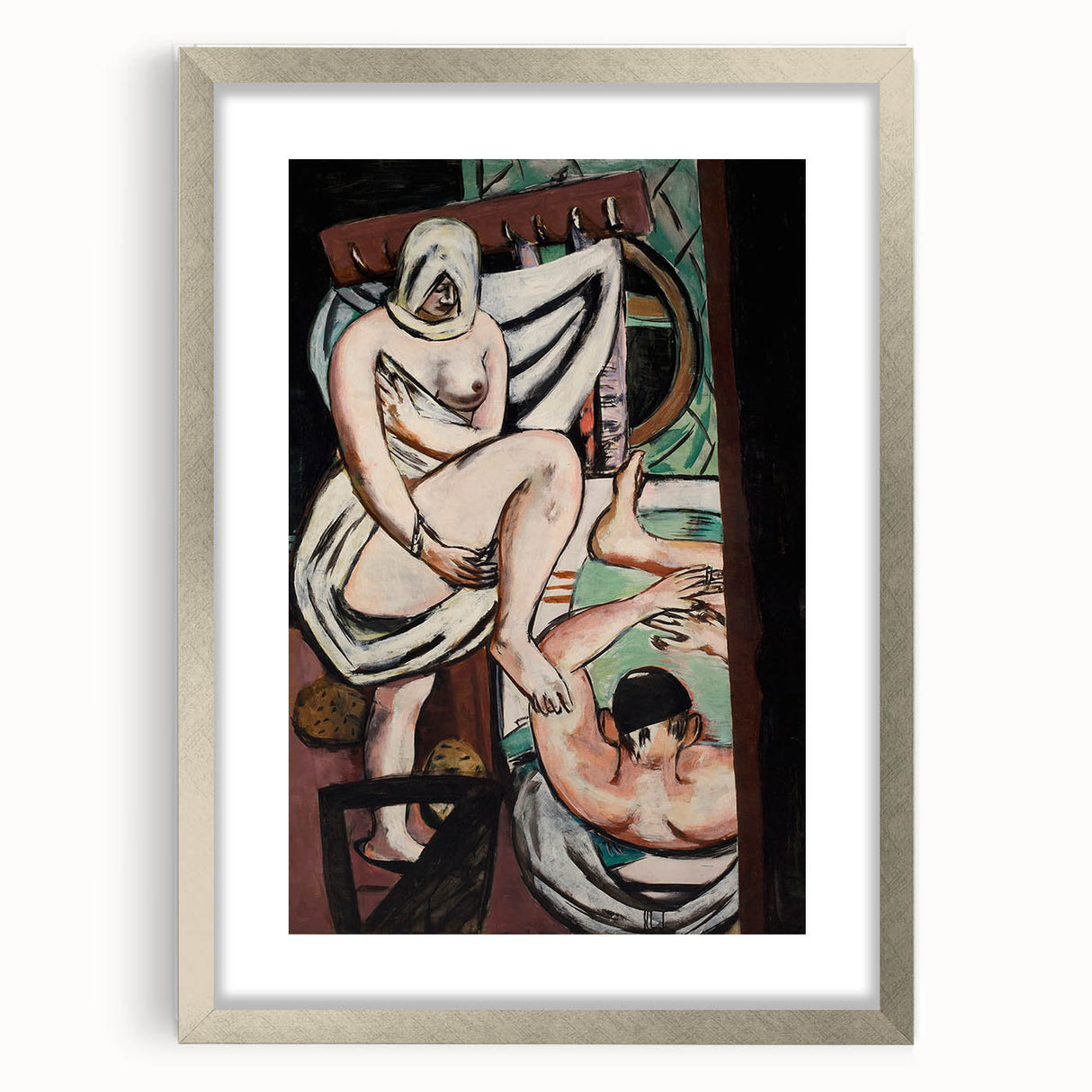 Modern Abstract Art – Organic Flow on Framed Acrylic Glass